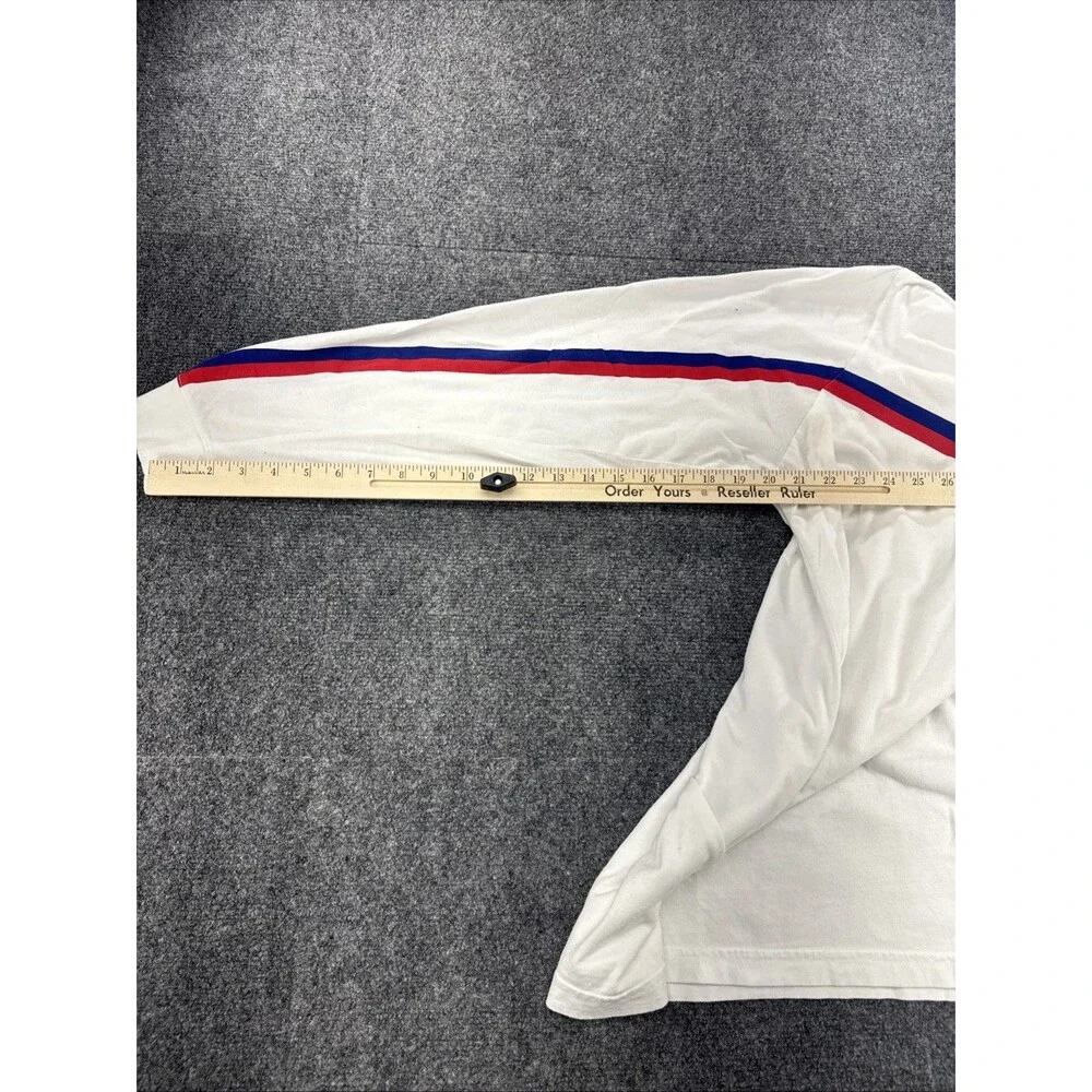 The North Face Long Sleeve T-Shirt Men's XXL White Stripe Logo Outdoor Tee